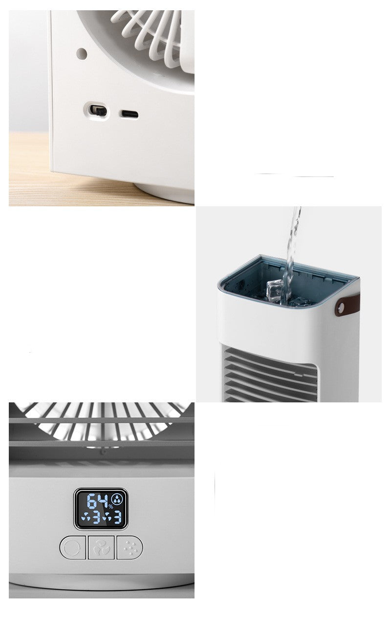 USB Charging Desktop Spray Humidification Air Conditioning Fan