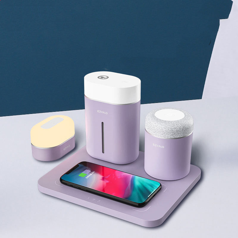 Home Multi-function Humidifier Wireless Charging Pad Light Upgraded Dock Station For Fast Charger